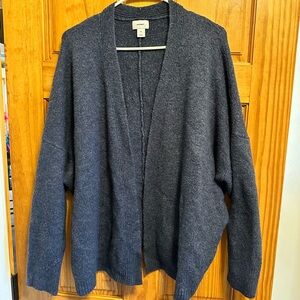 Cozy Blue Open Cardigan